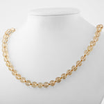 Sitrin 8 mm Düğümlü Doğal Taş Kolye