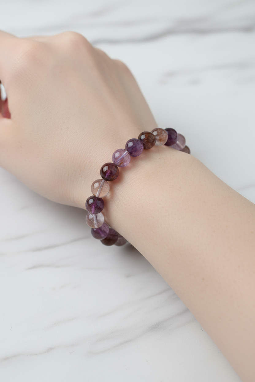 Fantom Kuvars 10mm Doğal Taş Bileklik