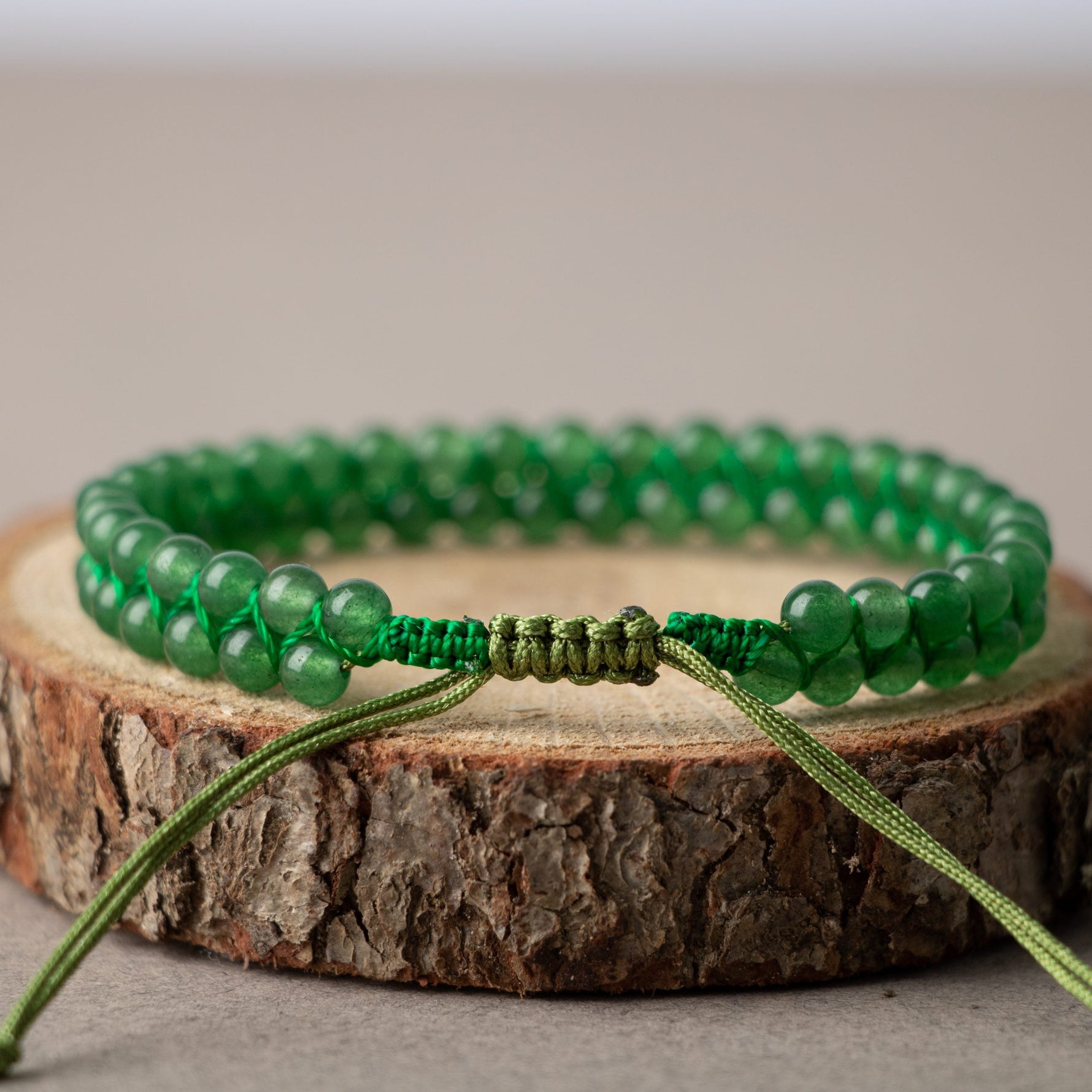 Aventurin 4mm Çift Sıra Doğal Taş Bileklik