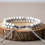 Havlit 4mm Çift Sıra Doğal Taş Bileklik