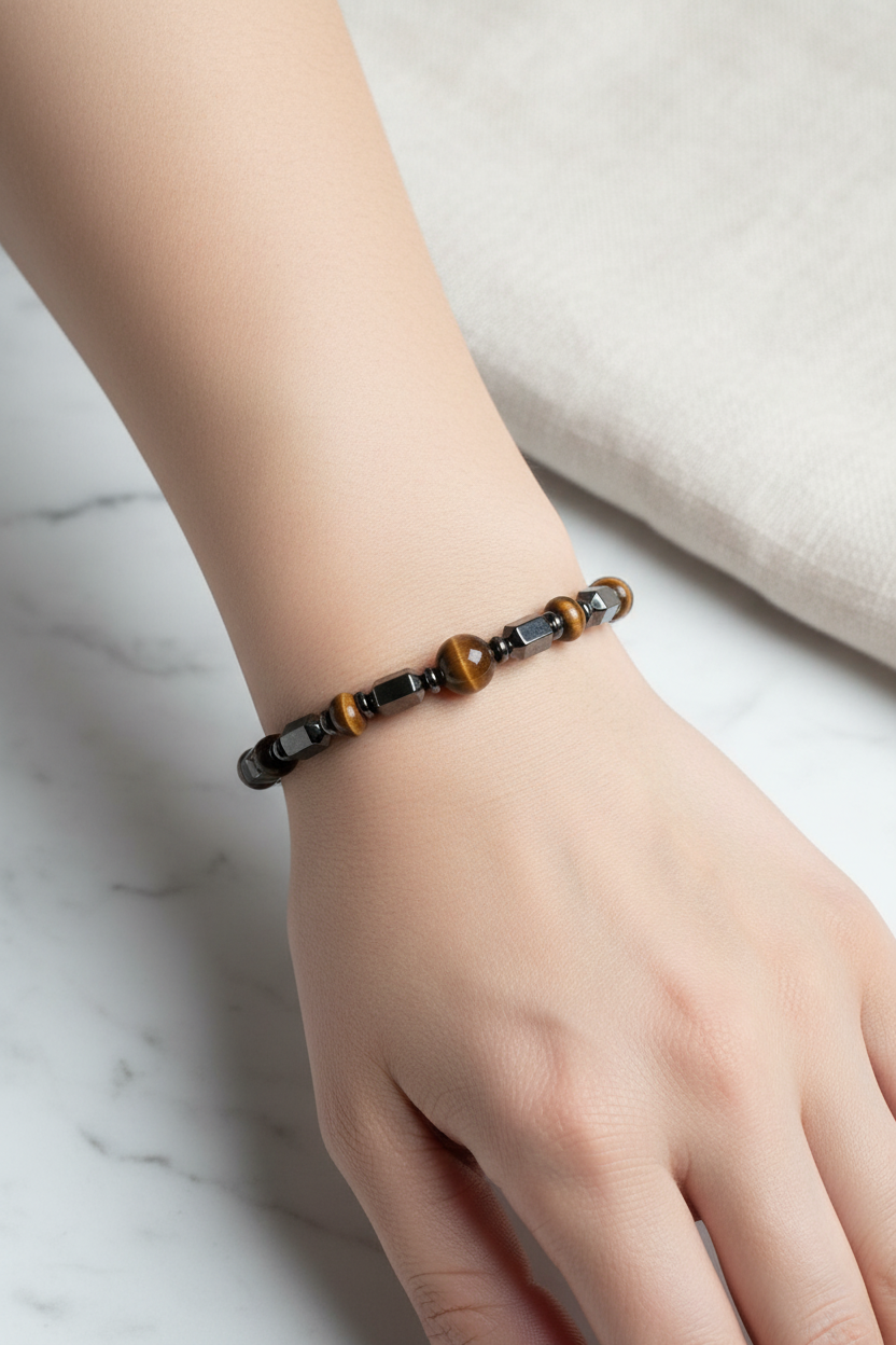 Kaplan Gözü Hematit Doğal Taş Bileklik