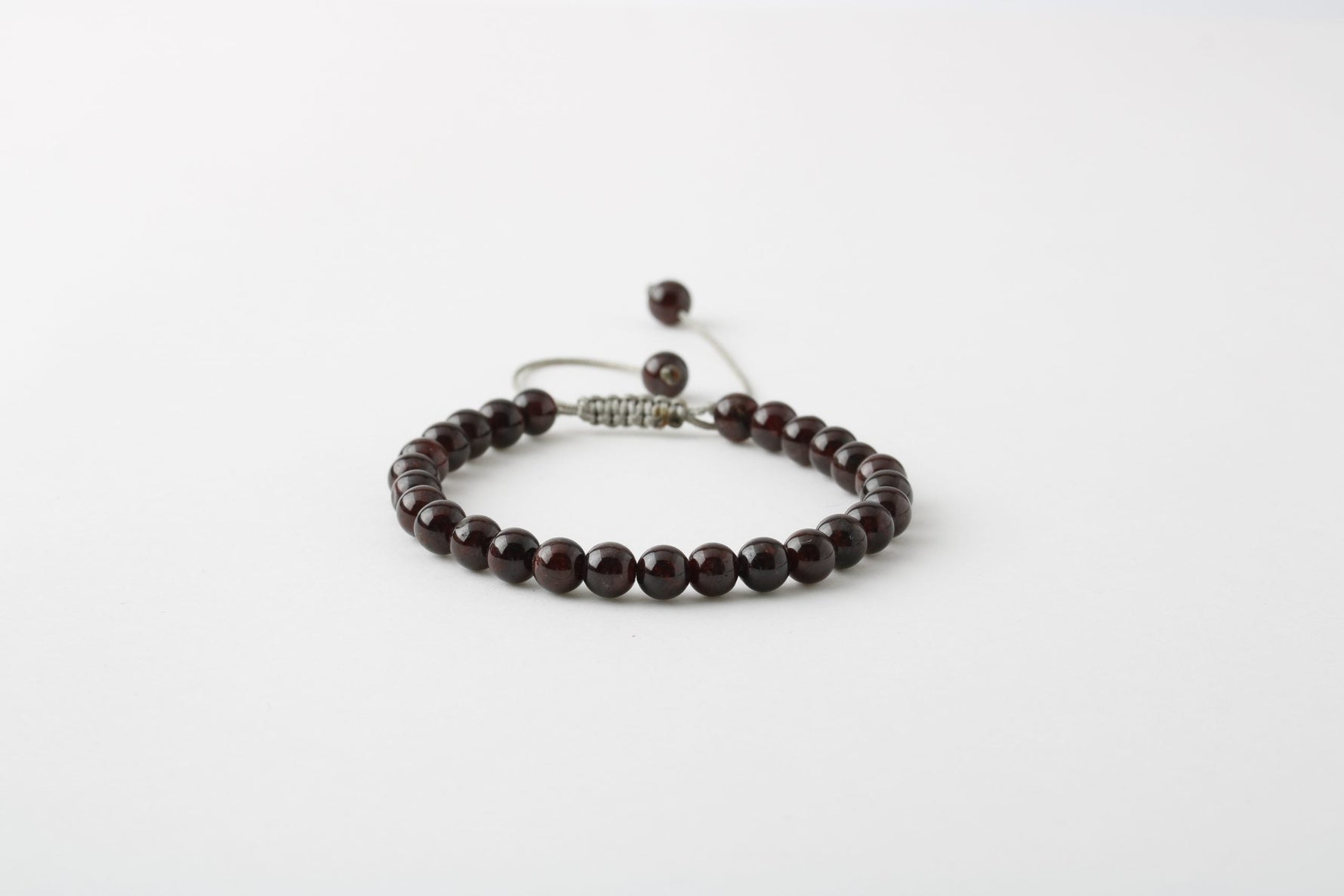 Bordo Granat Lal 6mm Merdiven Kapama Doğal Taş Bileklik