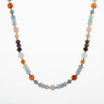 Anjelit-Morganit-Pembe Kuvars-Renkli Turmalin-Ay Taşı-Turuncu Aventurin-Akuamarin-Madagaskar Akik Doğal Taş Kolye