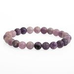 Lepidolit 8mm Doğal Taş Bileklik