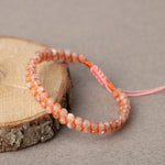 Güneş Taşı 3-4mm Çift Sıra Doğal Taş Bileklik