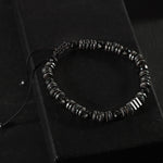 Turmalin-Siyah Lav Taşı-Hematit Doğal Taş Erkek Makrome Bileklik