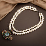 İnci Doğal Taş El İşlemesi Koleksiyon Topaz Kolye - 42cm