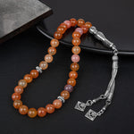 Karnelyan Akik Doğal Taş Tesbih 33lük - 8mm