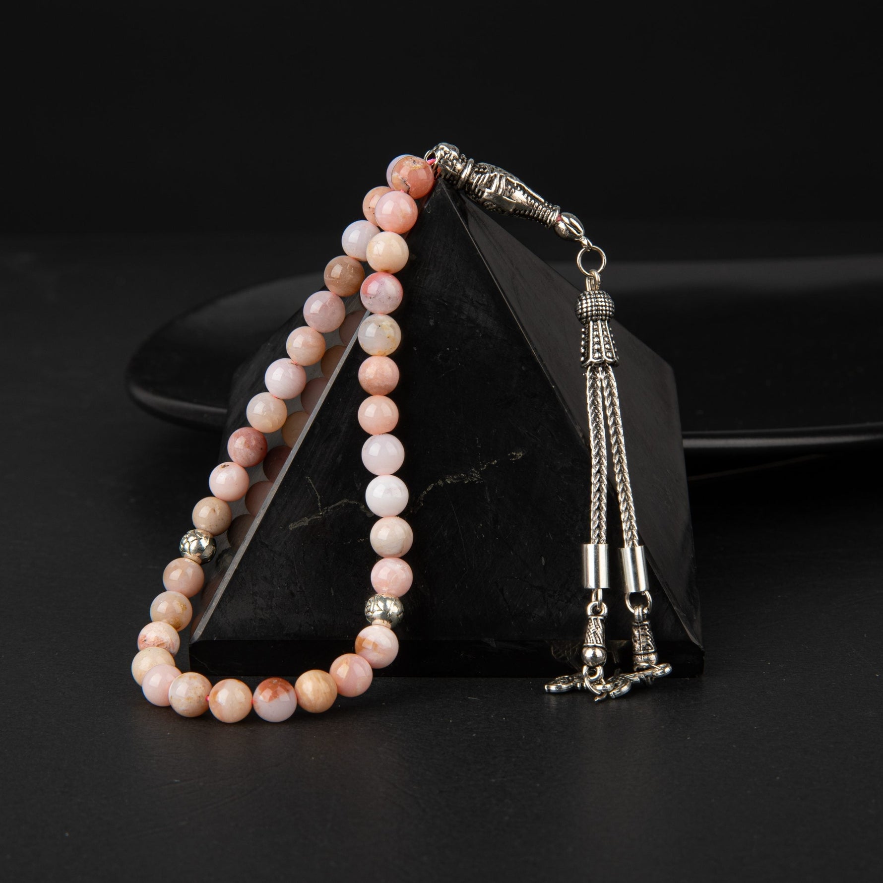 Opal Pembe Doğal Taş Tesbih 33lük - 6mm