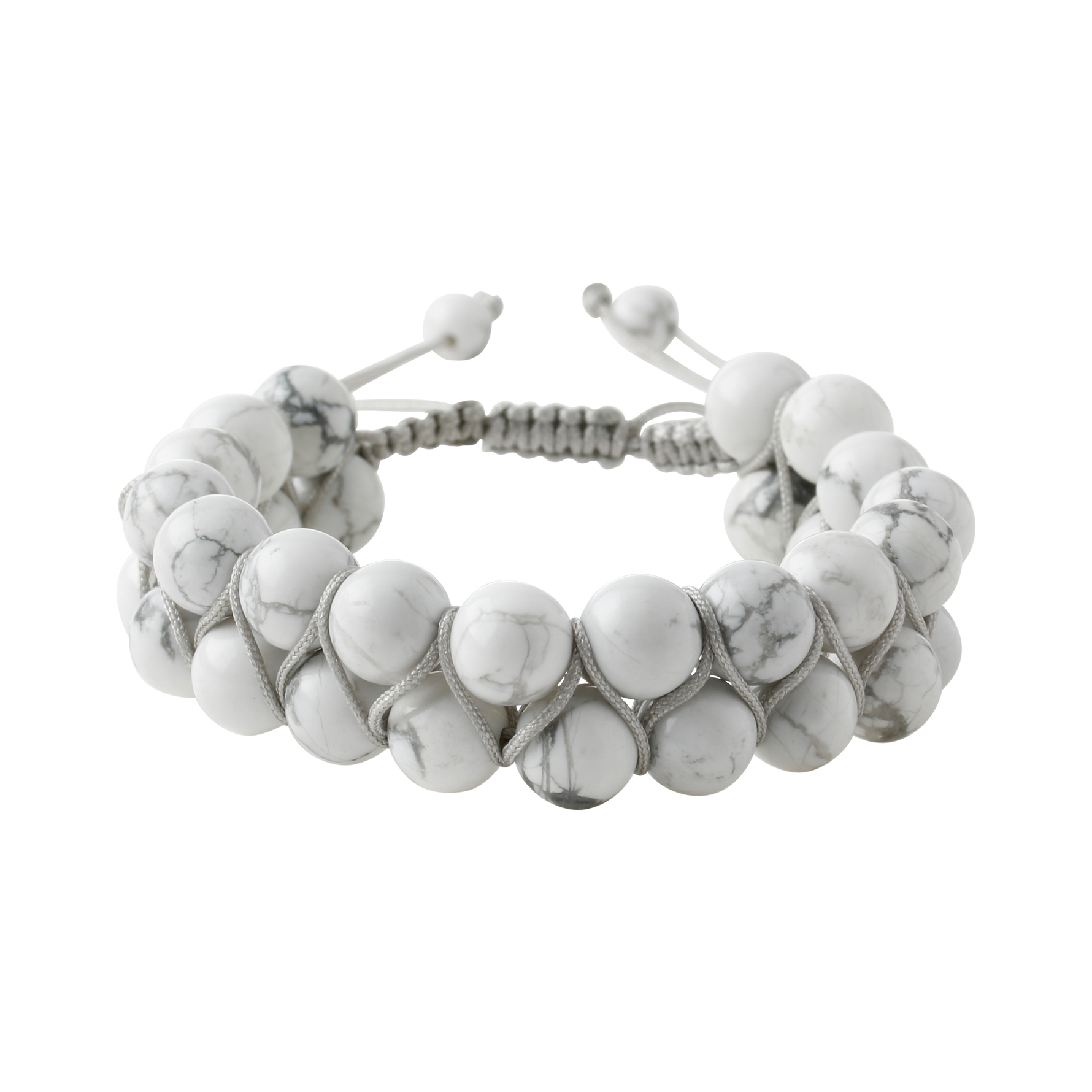 Havlit 8mm Çift Sıra Makrome Doğal Taş Bileklik