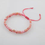 Opal Pembe 3-4mm Çift Sıra Doğal Taş Bileklik