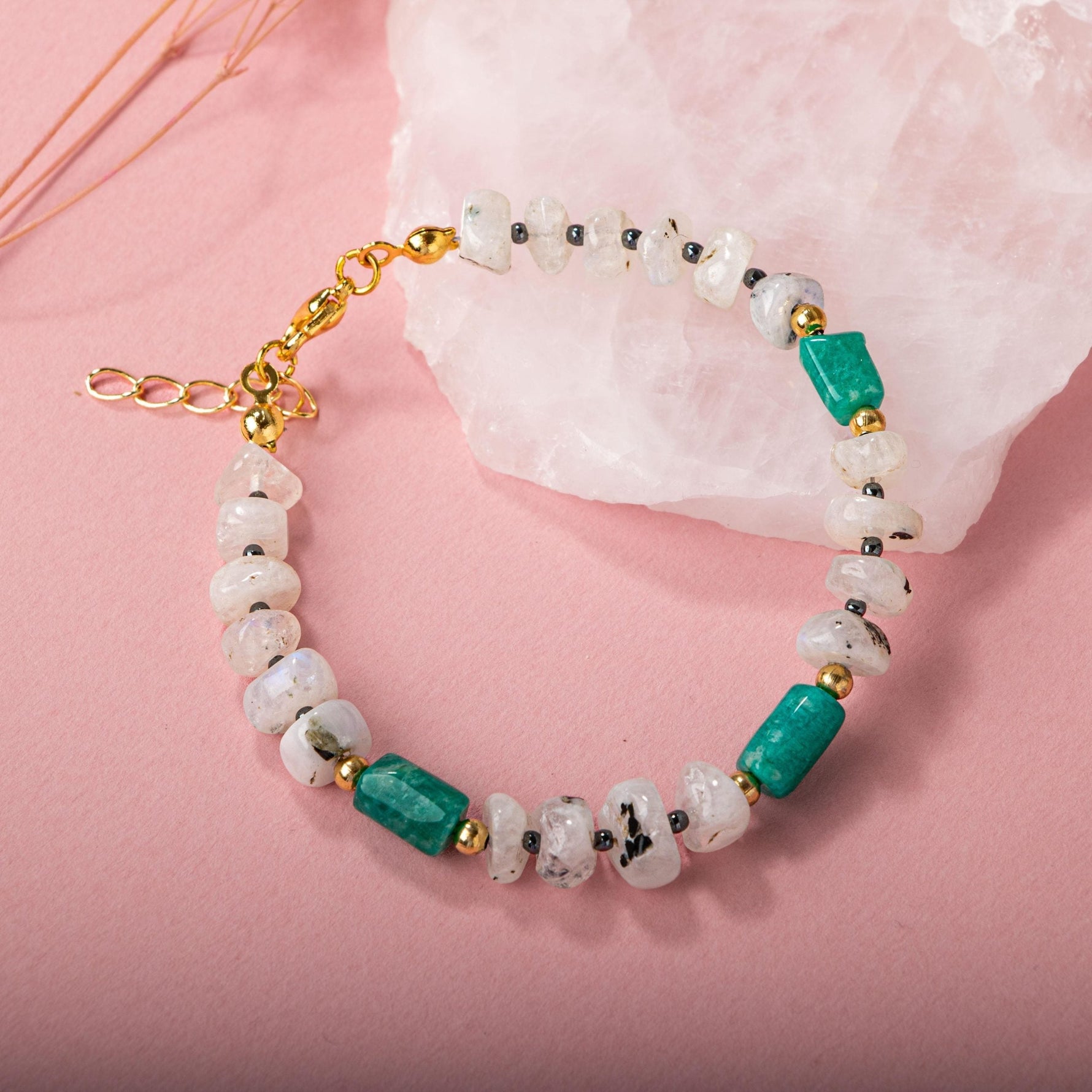 Ay Taşı-Amazonit Doğal Taş Bileklik