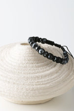 Erkek Bilekliği Orijinal Hakiki Sertifikalı Karlı Obsidyen - Hematit İpli Doğal Taş Bileklik 6mm