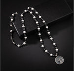 Erkek Kolyesi Havlit-hematit Doğal Taş Gümüş Tasarım Kolye