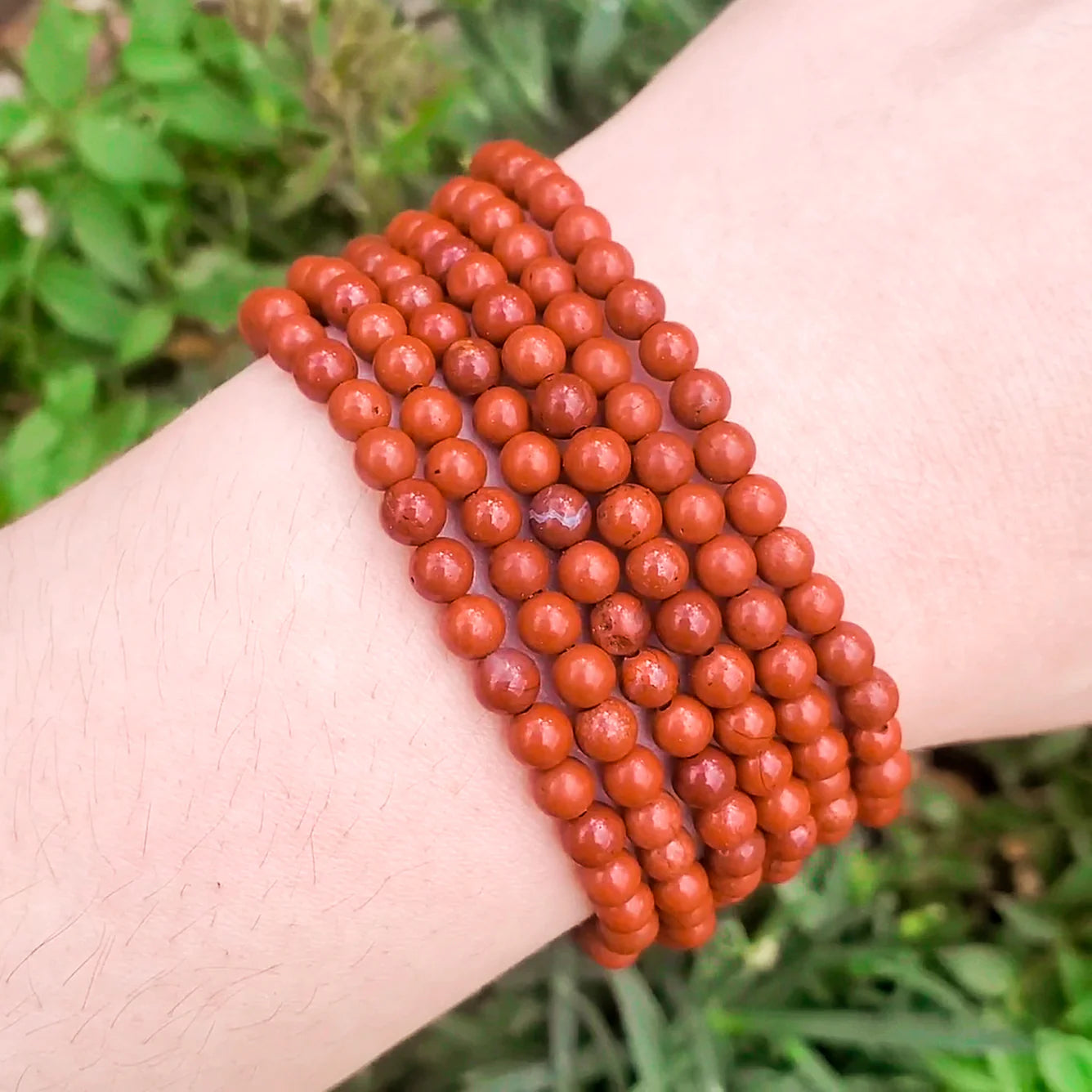 Sertifikalı Kırmızı Jasper Doğal Taş Bileklik – 6 mm