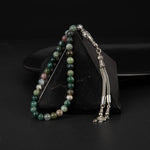 Hint Akiği Doğal Taş Tesbih 33lük - 6mm