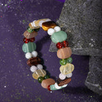 İkizler Burcu Bileklik Ay Taşı, Güneş Taşı, Kaplan Gözü, Pembe Kuvars, Sitrin, Yeşil Aventurin, Yeşim