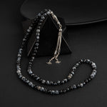 Karlı Obsidyen Doğal Taş Tesbih 99luk - 6mm