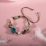 Boğa Burcu Bileklik Kalsedon, Kiyanit, Krizopras, Mavi Apatit, Pembe Kuvars, Renkli Turmalin, Yeşil Aventurin