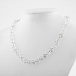 Kristal Kuvars 8 mm Düğümlü Doğal Taş Kolye