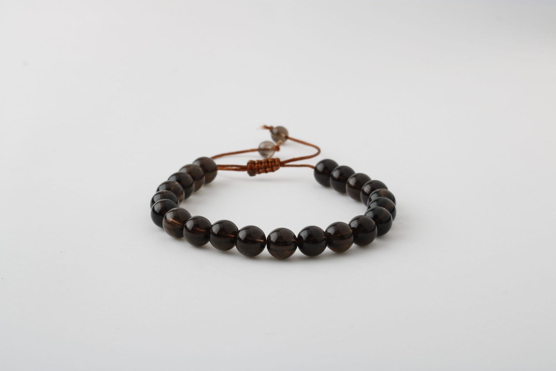 Dumanlı Kuvars 8mm Merdiven Kapama Doğal Taş Bileklik