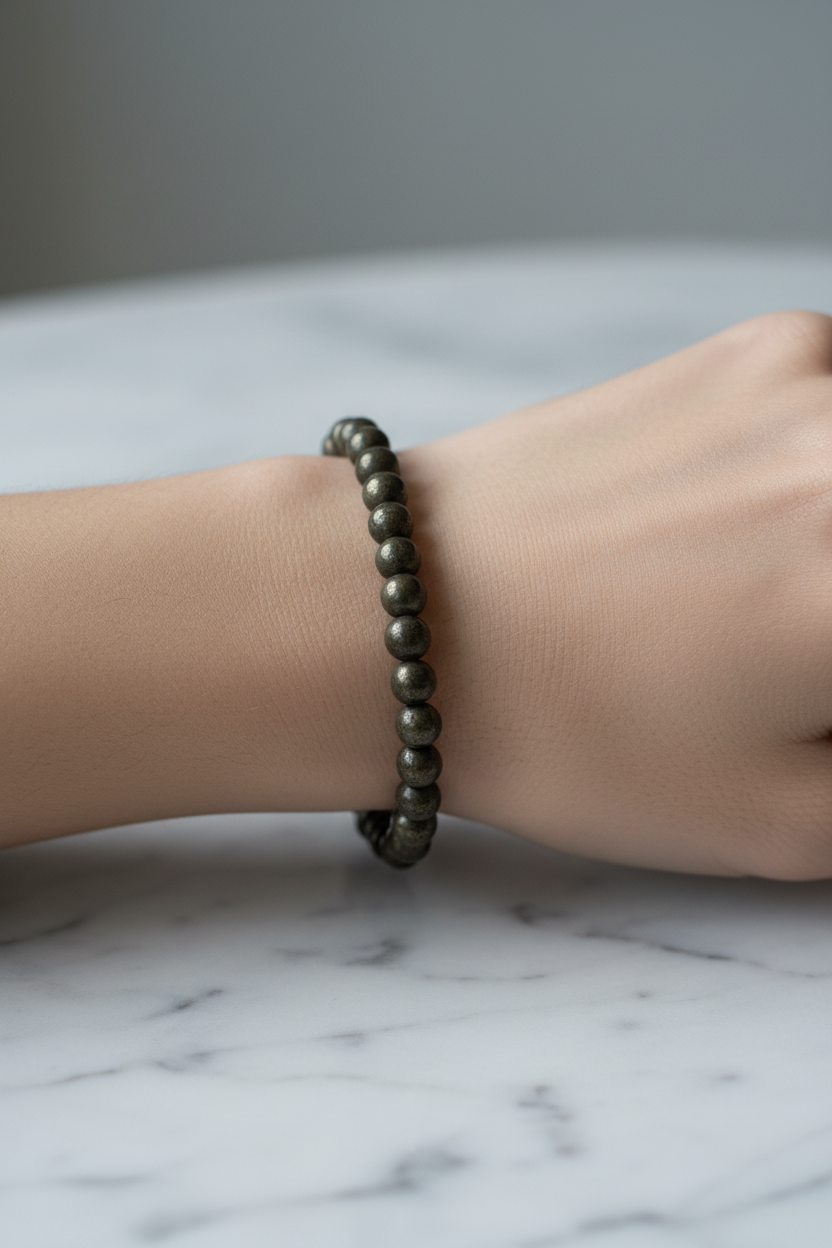 Pirit 6mm Doğal Taş Bileklik