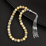 Opal Sarı Doğal Taş Tesbih 33lük - 8mm