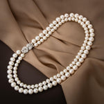 İnci Doğal Taş Gümüş Kilit Kolye