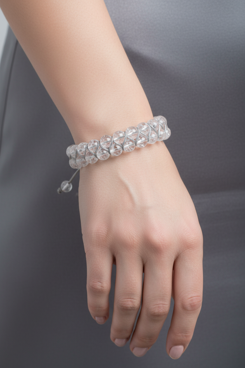 Necef 8mm Çift Sıra Makrome Doğal Taş Bileklik