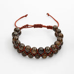Bronzit 8mm Çift Sıra Makrome Doğal Taş Bileklik