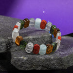 İkizler Burcu Bileklik Akuamarin, Kaplan Gözü, Kristal Kuvars, Labradorit, Obsidyen, Yeşim