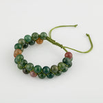 Hint Akiği 8mm Çift Sıra Makrome Doğal Taş Bileklik