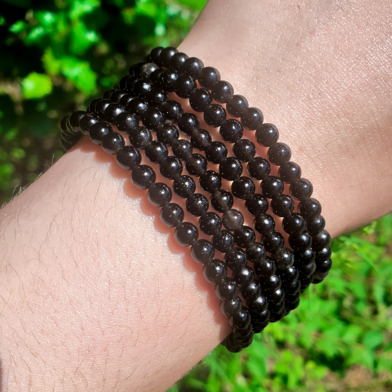 Sertifikalı Obsidyen Doğal Taş Bileklik – 6 mm