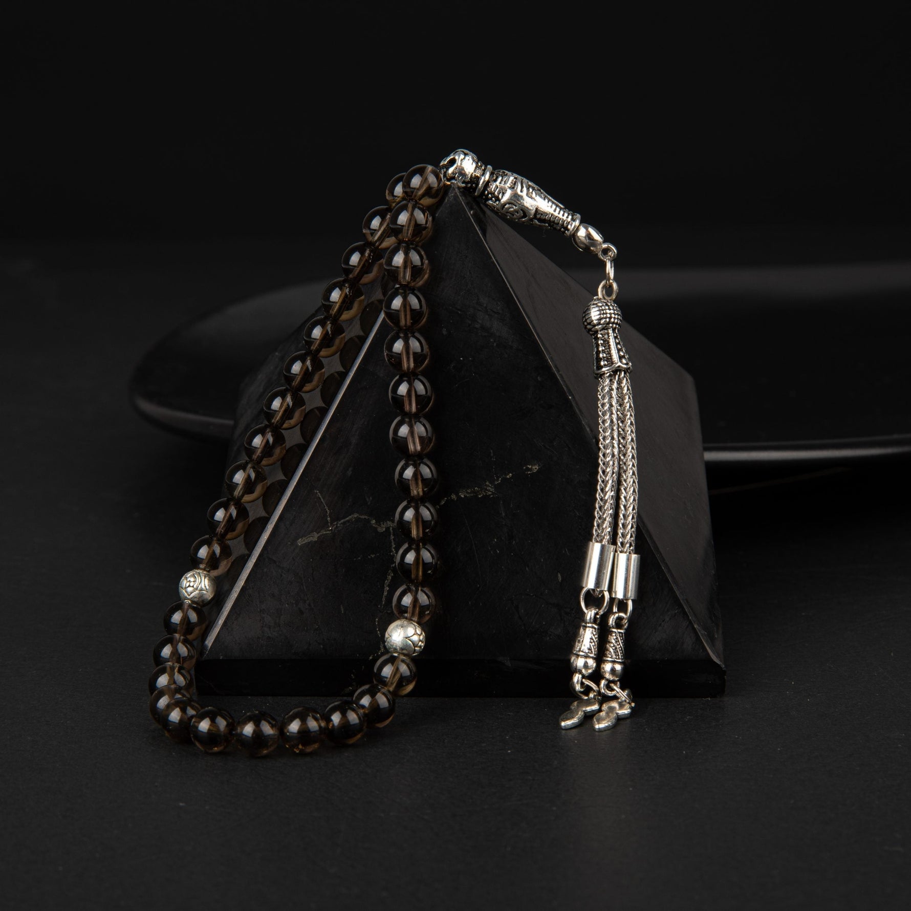 Dumanlı Kuvars Doğal Taş Tesbih 33lük - 6mm