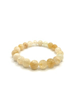 Hakiki Doğal Sitrin Doğal Taş Misinalı Bileklik 10mm