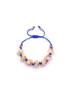 Kalsit Doğal Taş Merdiven Kapama İpli  Ayarlanabilir Bileklik 