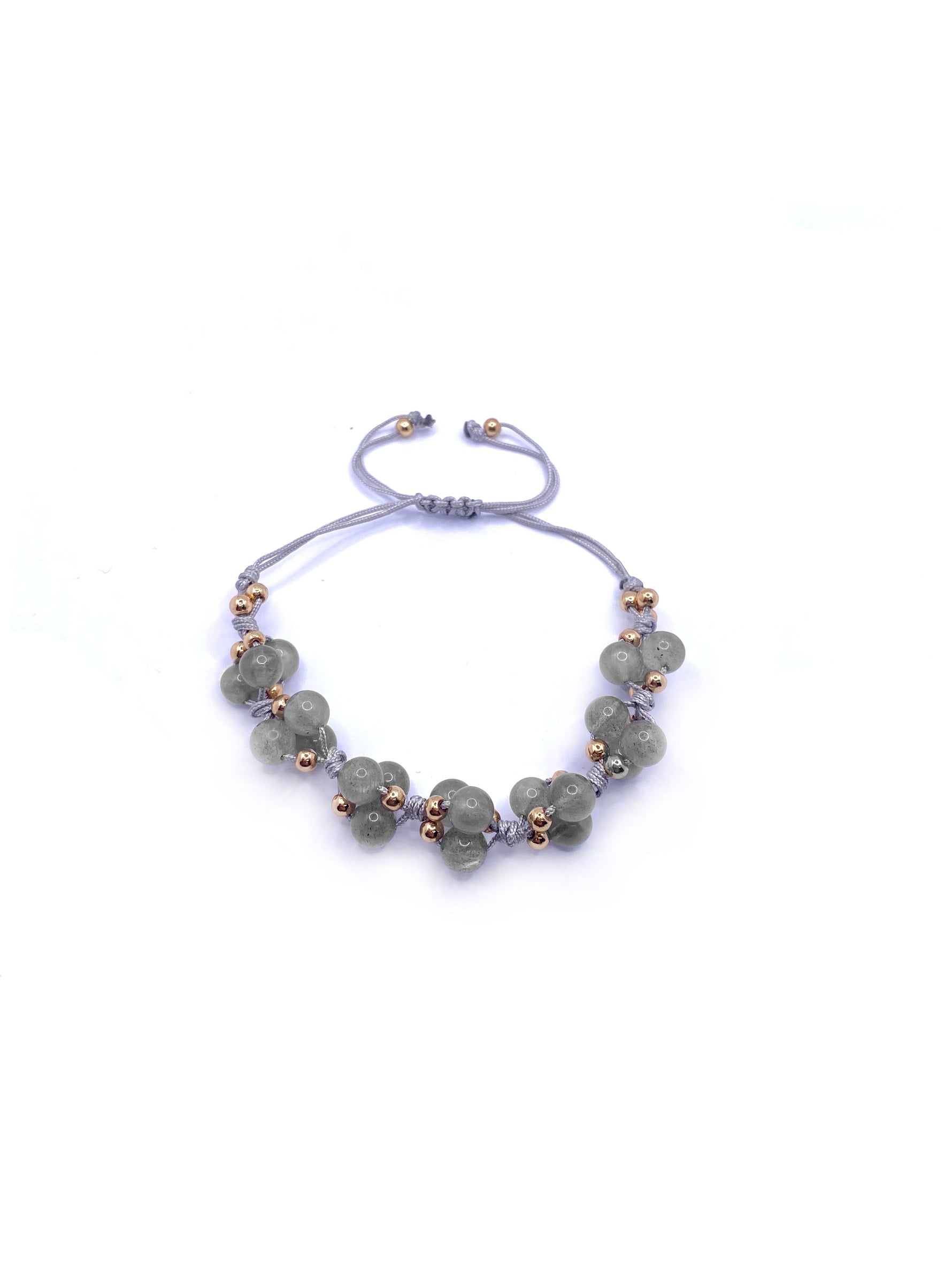 Labradorit Doğal Taş Merdiven Kapama İpli Her Bileğe Uygun Bileklik 