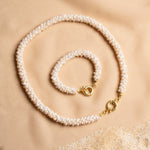 Osmanlı Doğal Taş – Burma Minimal İnci Kolye & Bileklik Seti