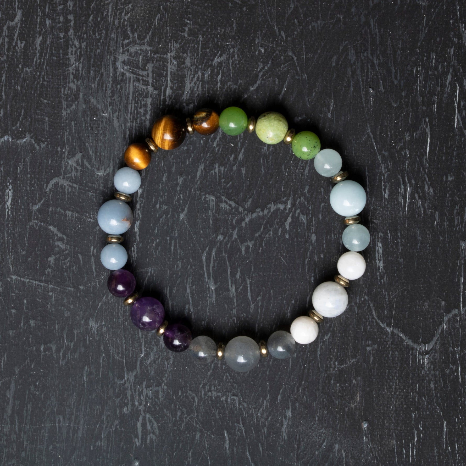 Osmanlı Doğal Taş Sertifikalı Kova Burcu Doğal Taş Bileklik