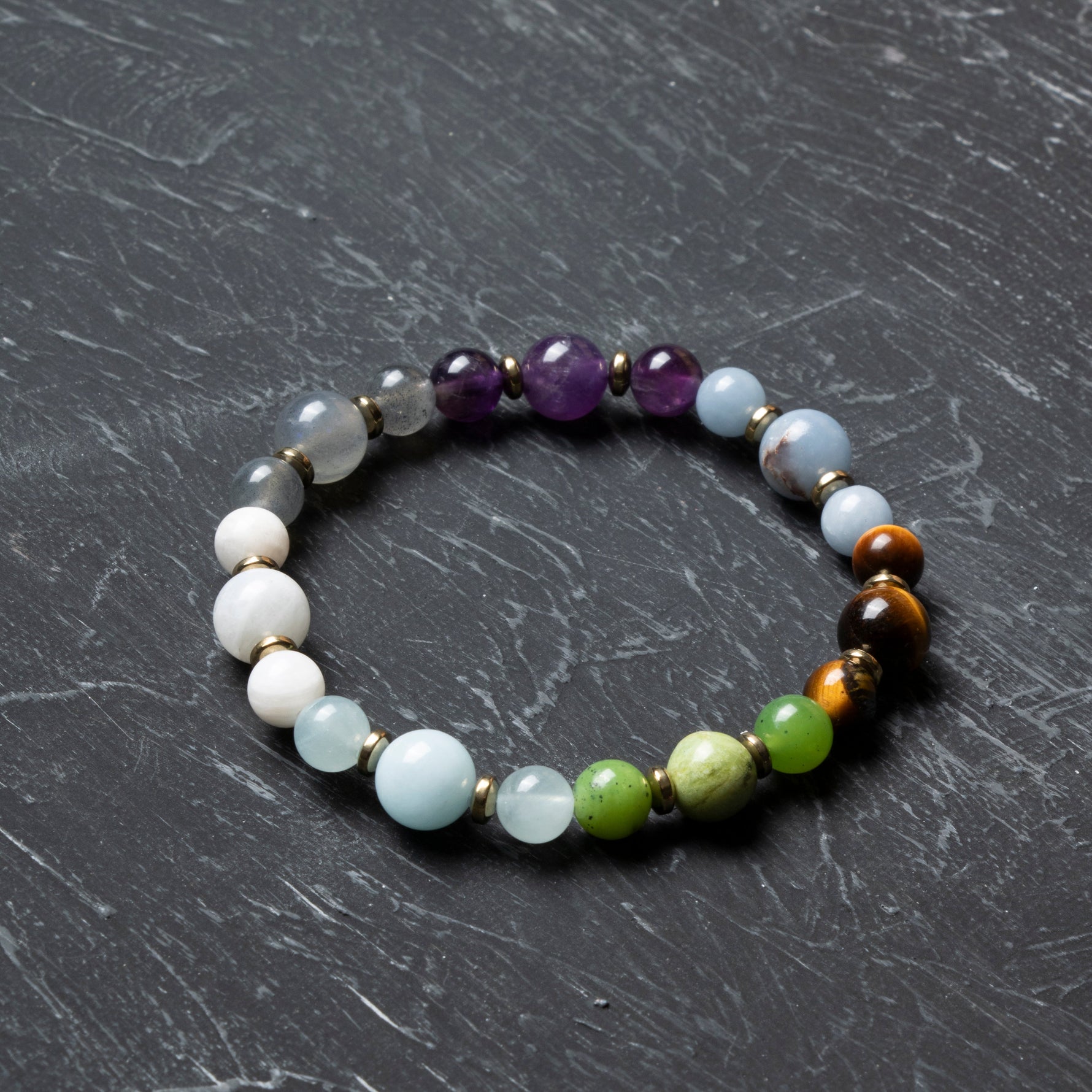 Osmanlı Doğal Taş Sertifikalı Kova Burcu Doğal Taş Bileklik