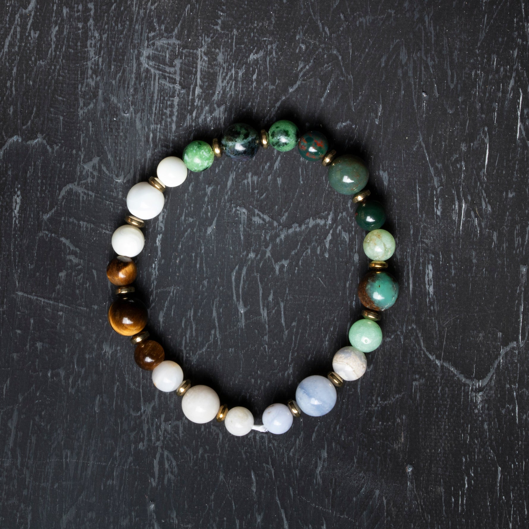 Osmanlı Doğal Taş Sertifikalı Yengeç Burcu Doğal Taş Bileklik