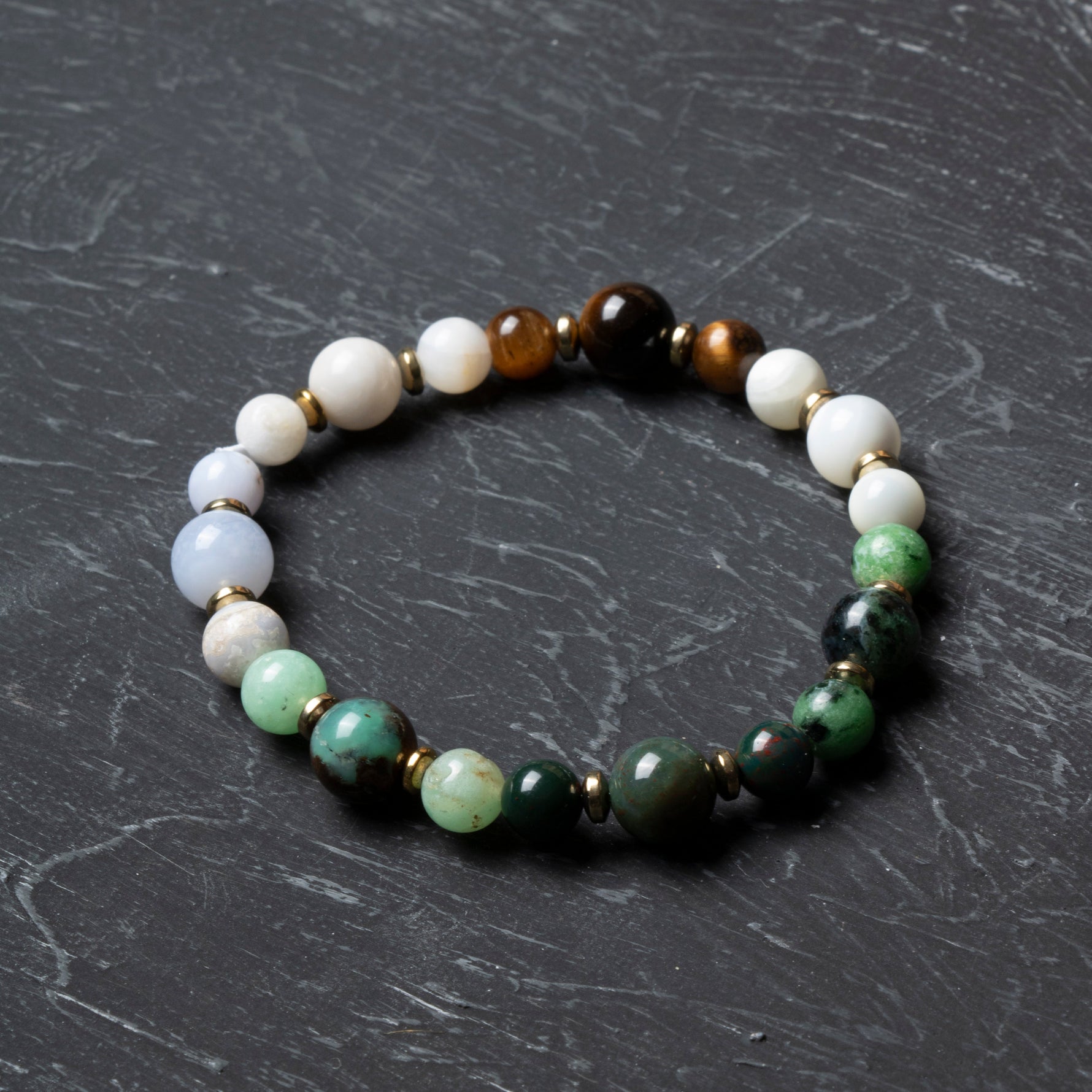 Osmanlı Doğal Taş Sertifikalı Yengeç Burcu Doğal Taş Bileklik