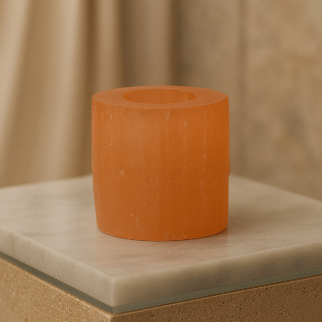 Selenit Doğal Taş Mumluk