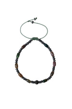 Sertifikalı Akik, Hematit Doğal Taş Makrome Bileklik