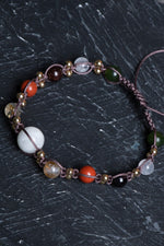 Sertifikalı Doğal Taş Makrome Bileklik-Akrep Burcu