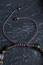 Sertifikalı Doğal Taş Makrome Bileklik-Akrep Burcu