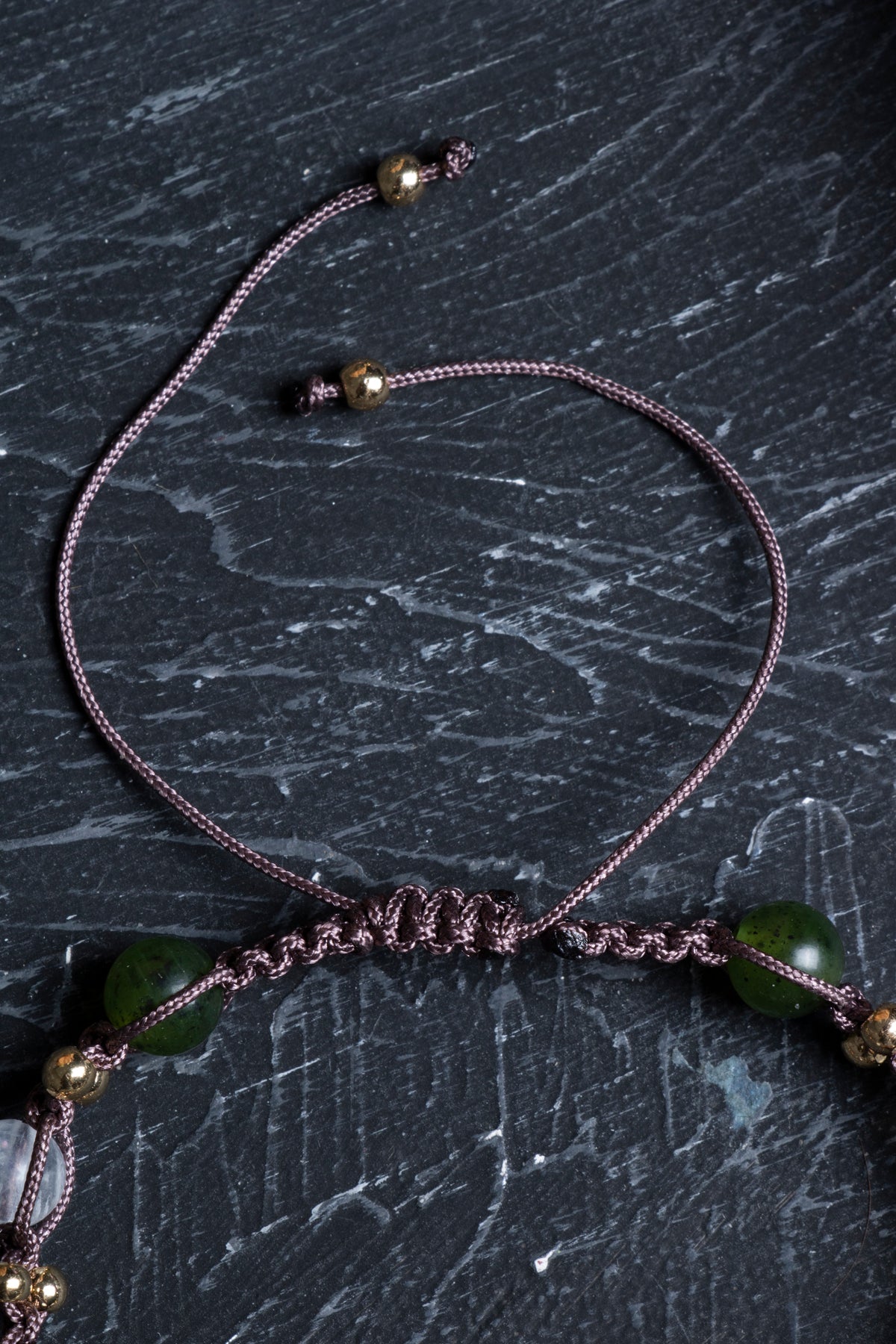 Sertifikalı Doğal Taş Makrome Bileklik-Akrep Burcu