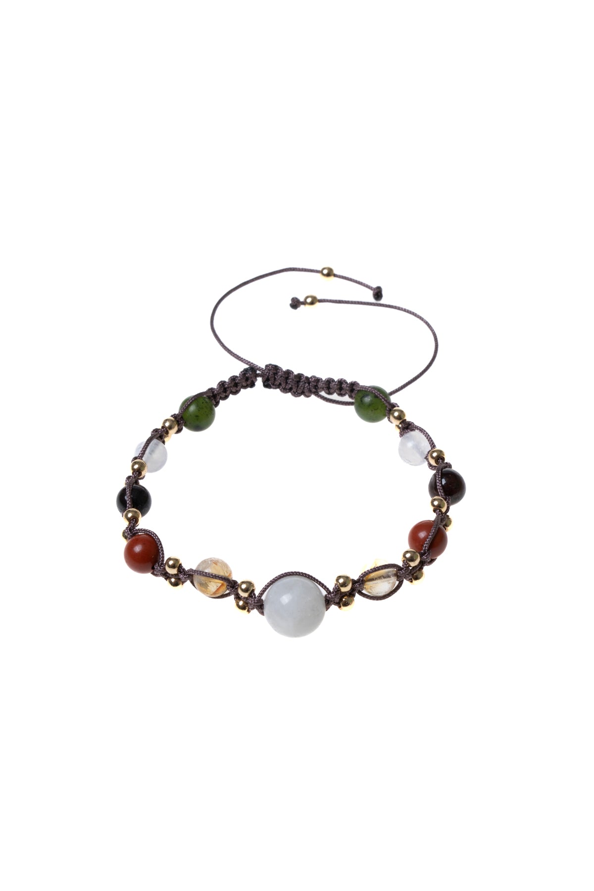 Sertifikalı Doğal Taş Makrome Bileklik-Akrep Burcu