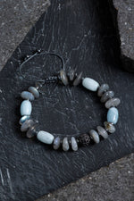 Sertifikalı Akuamarin, Labrodit Makrome Bileklik