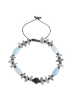 Sertifikalı Akuamarin, Labrodit Makrome Bileklik